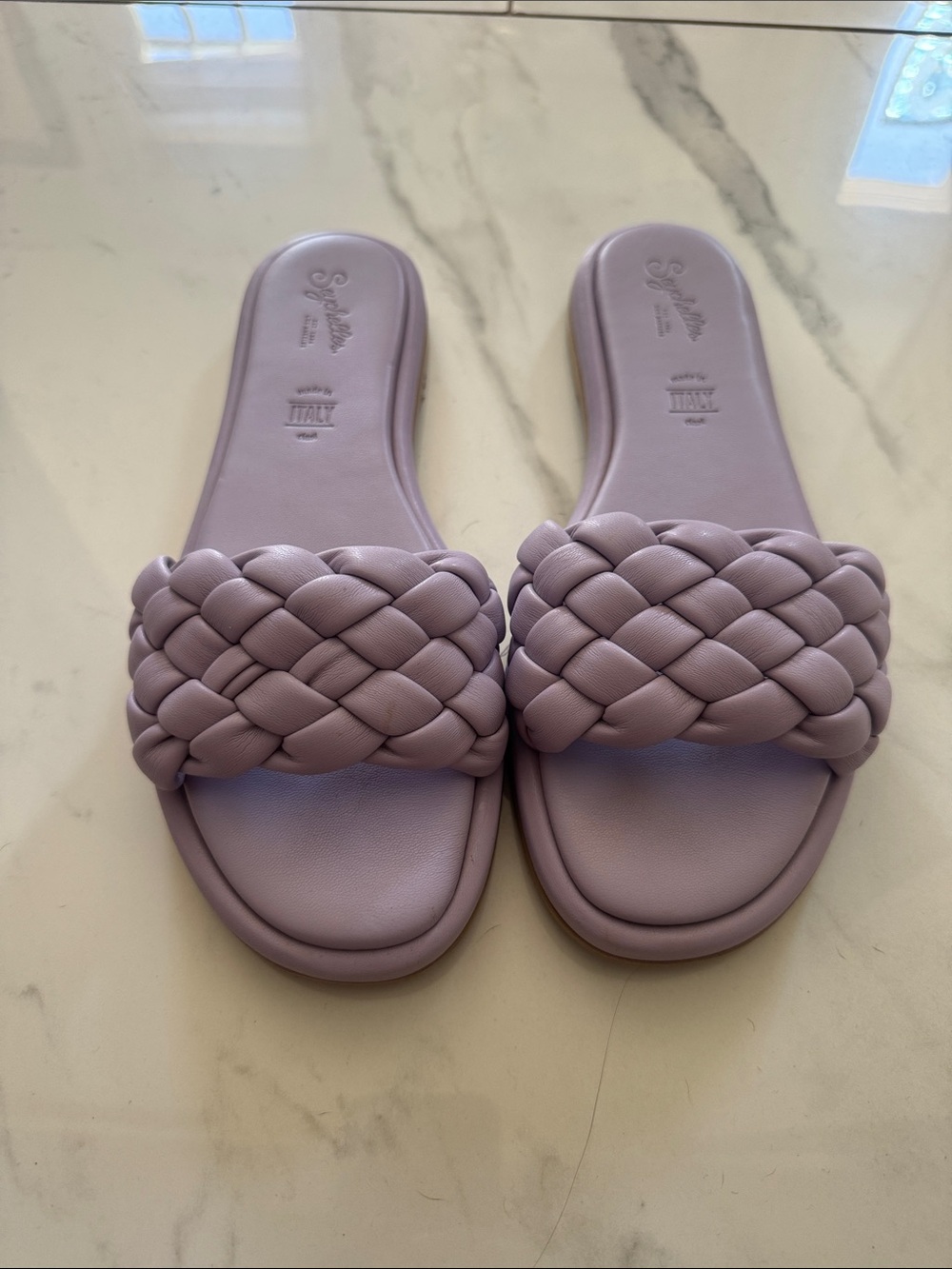 Seychelles Braided Slide Sandals in Lavender